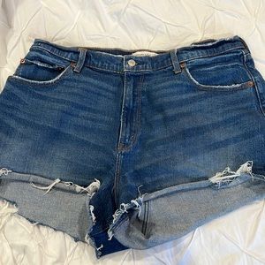 Abercrombie & Fitch curve love denim shorts